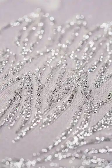 Extreme macro detail of sparkling silver glitter petals on pink chrysanthemum wallpaper texture