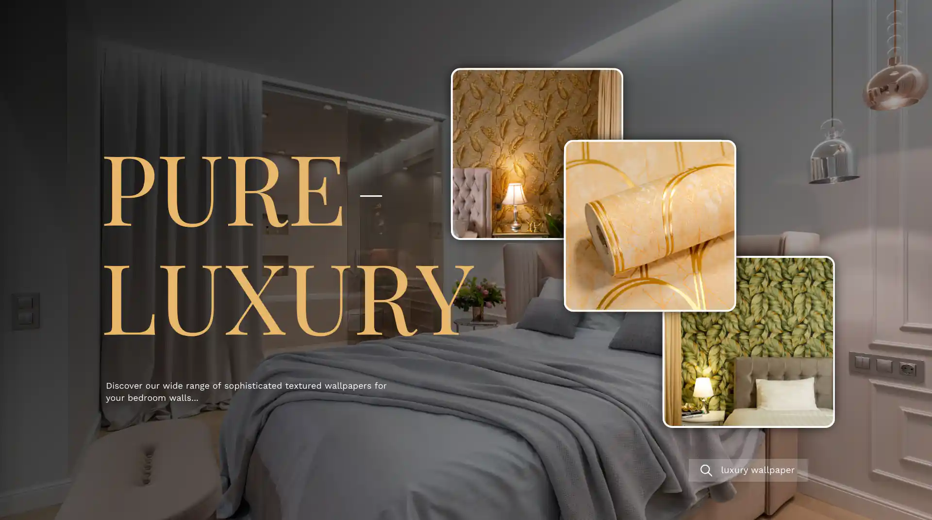 Luxury Bedroom Wallpaper | Shop Online at Piwall banner