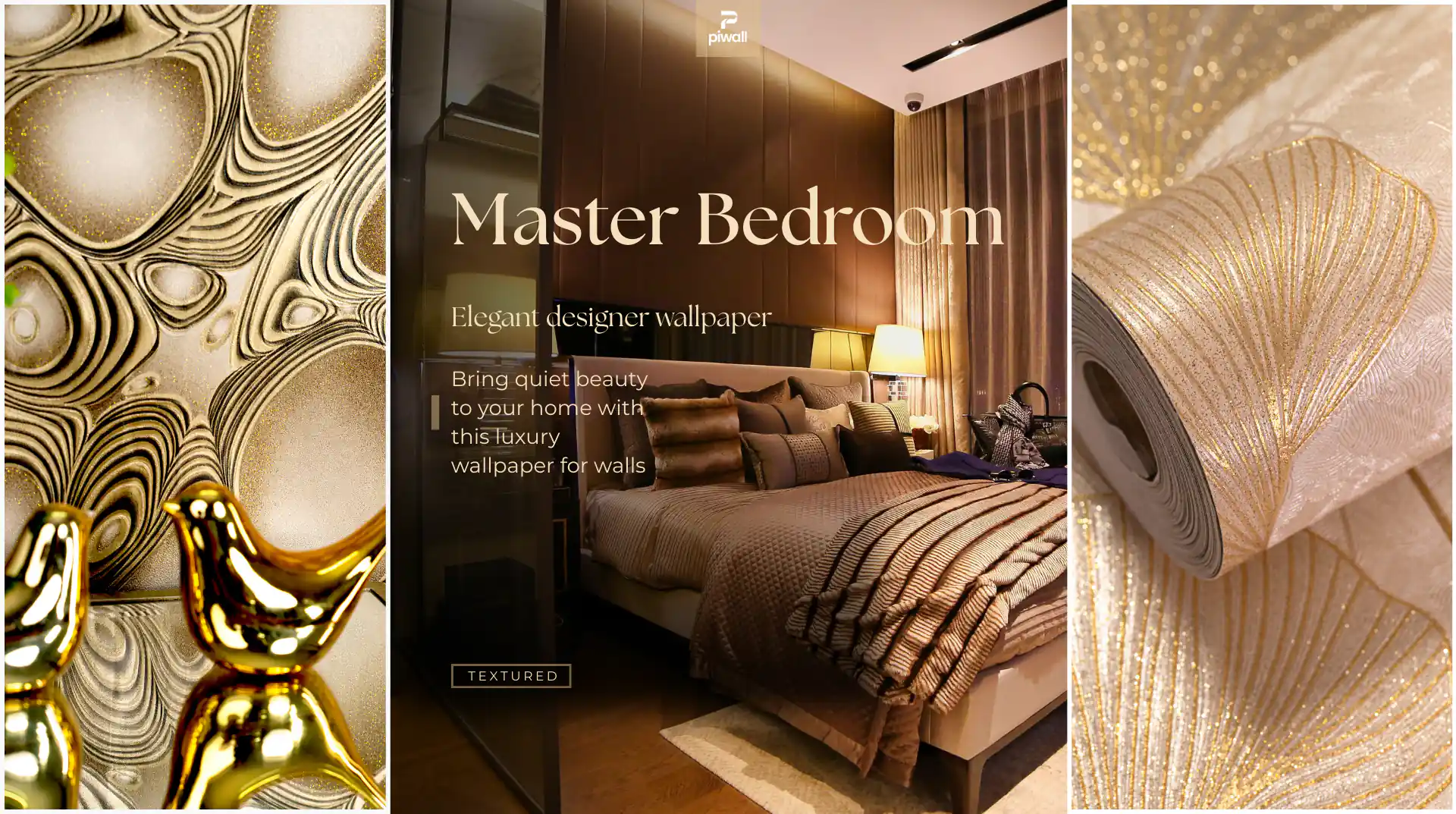 Wallpaper for Master Bedroom | Buy Online at Piwall banner