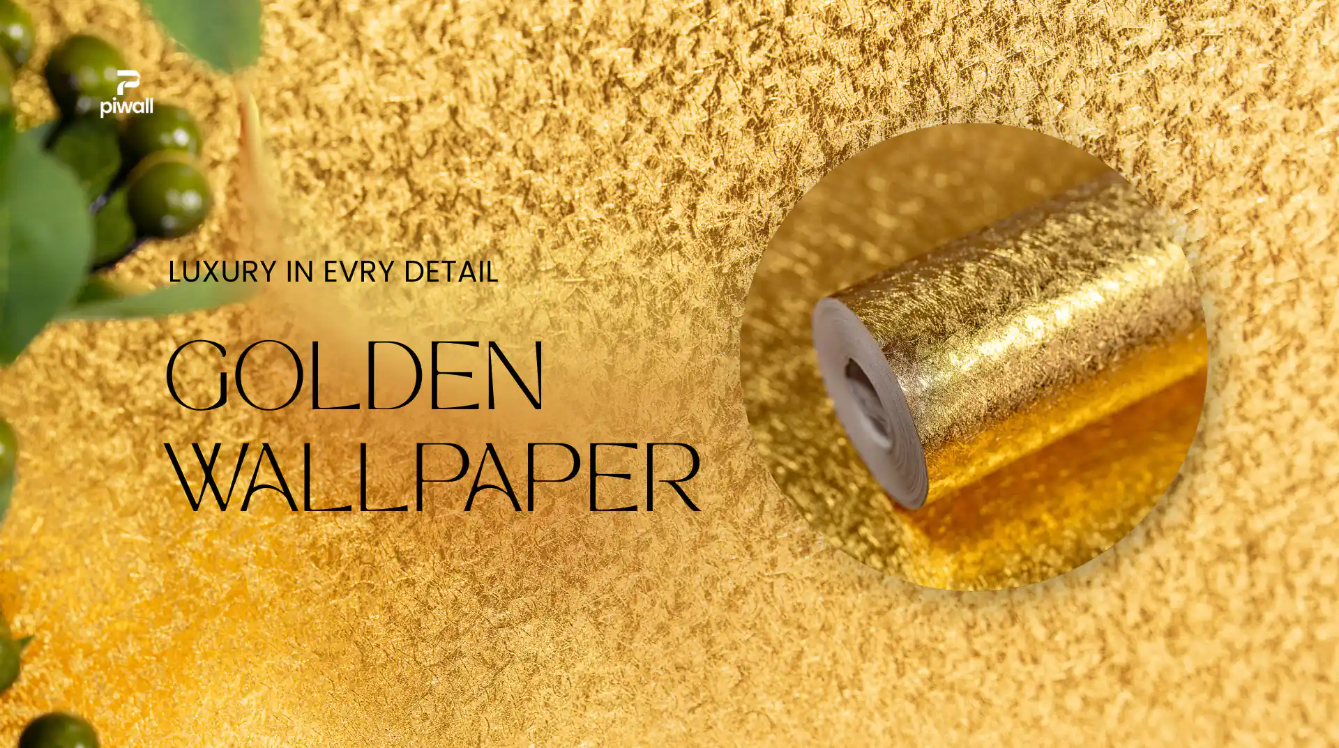 High-End Gold Modern Wallpaper | Buy from Piwall banner