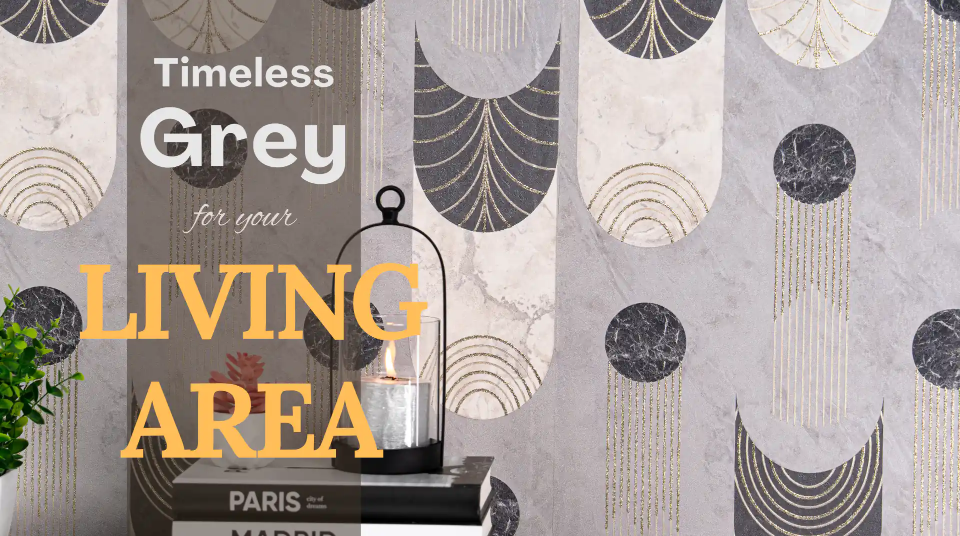 Grey Living Room Wallpaper banner