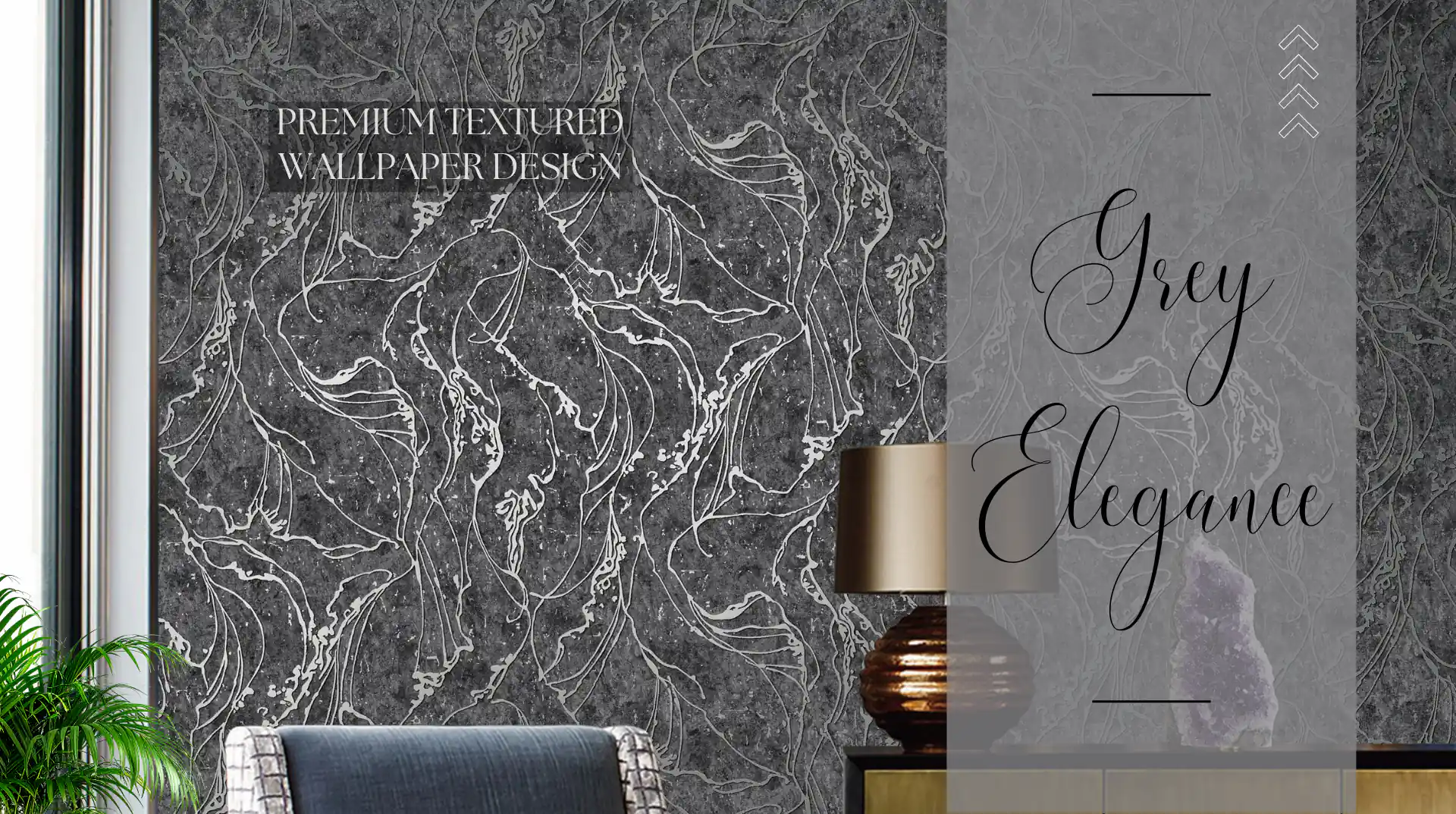 Grey Wallpaper for Bedroom | Shop at Piwall banner