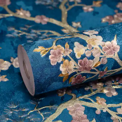 Blue Floral Wallpaper