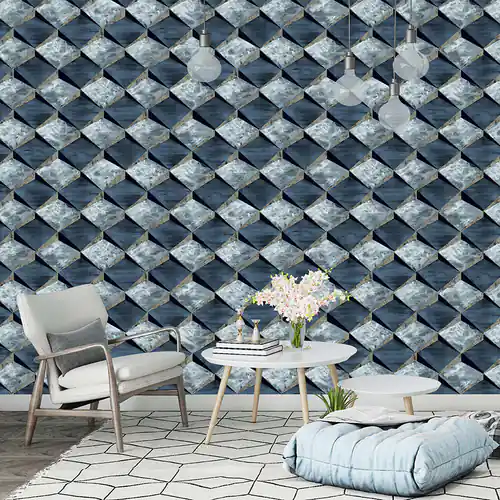 Turquoise Geometric Wallpaper
